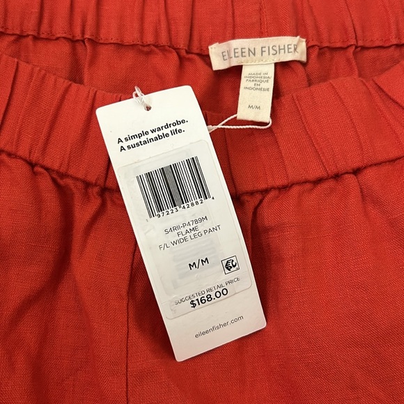 NWT Eileen Fisher Organic Linen Wide-Leg Pant - Picture 4 of 5